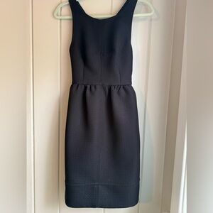 Maeve Black Textured Midi Dress